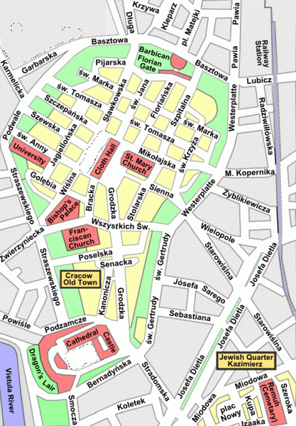 Visiter Cracovie: Krakow, capitale historique de Petite Pologne (Tourisme Pologne) cracovie plan 417x600 Visiter Cracovie: Krakow, capitale historique de Petite Pologne (Tourisme Pologne)