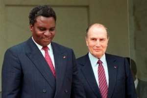 François Mitterrand et Juvénal Habyarimana.