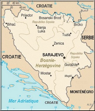 carte Bosnie herzegovine