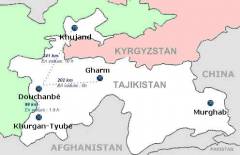 carte tadjikistan 