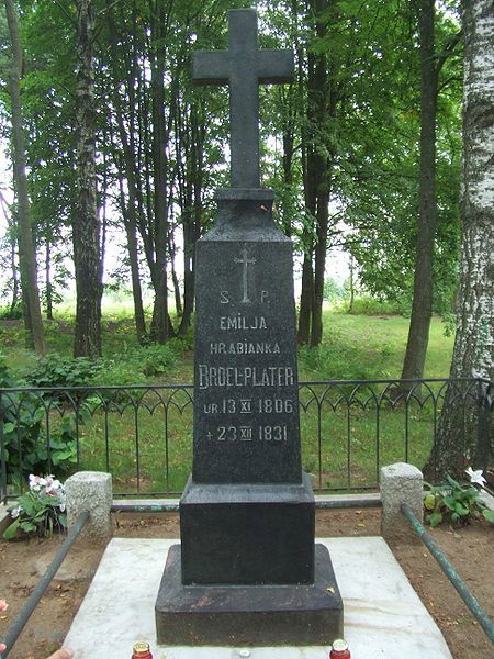 La tombe d'Emilie Plater à Kapčiamiestis