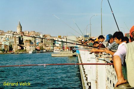 Pêche pont Galata istanbul