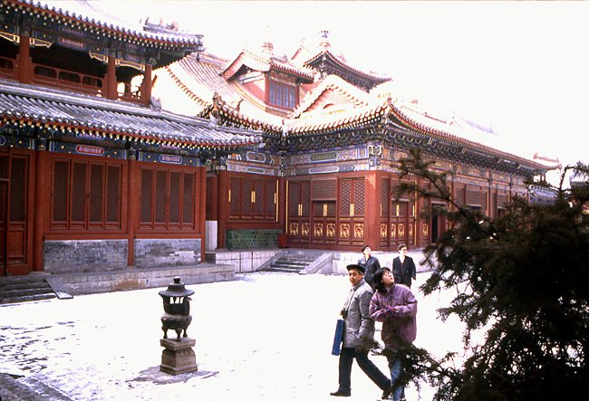 temple de confucius sous la neige