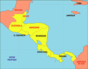 Carte Amerique Centrale
