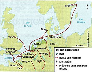 Le commerce en Europe du nord-ouest au haut Moyen Age