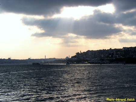 Coucher du soleil sur le Bosphore istanbul