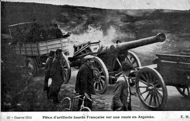 1ere guerre mondiale carte postale du front artillerie