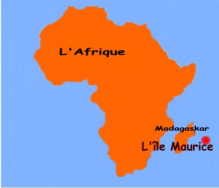 carte afrique ile maurice