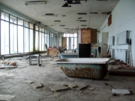 Tchernobyl Pripyat sanitaires insalubres