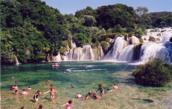 baignade krka parc national croatie