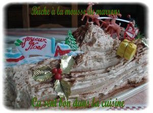 Bûche à la mousse de marrons (Recette française)