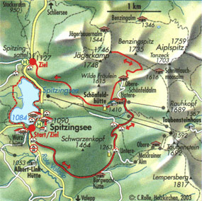 spitzingsee carte lac baviere
