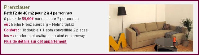 Appartement Berlin logement Prenzlauer