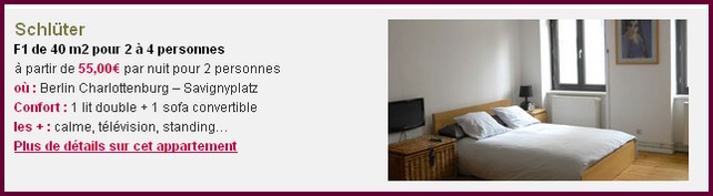 Appartement Berlin logement Schluter
