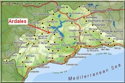ardales carte andalousie