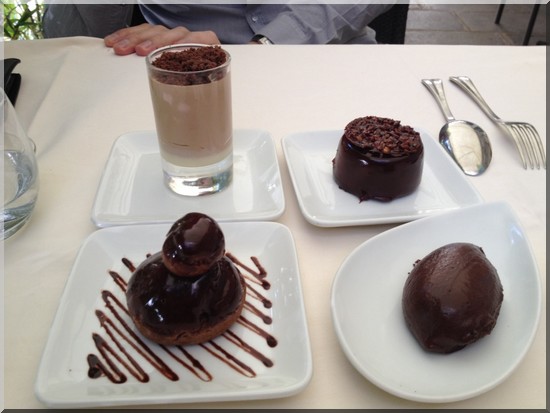 dessert tout chocolat chez Drouant restaurant paris