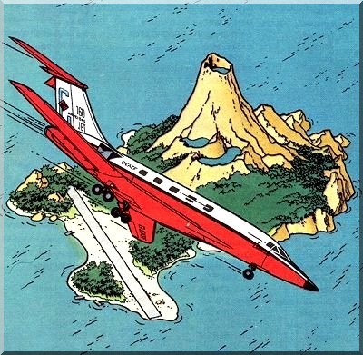 Tintin l'ile noire avion