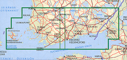 carte Finlande du sud