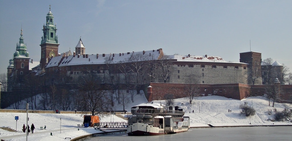 Wawel sous la neige Cracovie en hiver