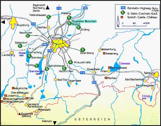 carte lacs de Bavière