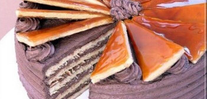 Dobos Torta ; célèbre gâteau chocolat caramel (Recette hongroise) Dobos torta