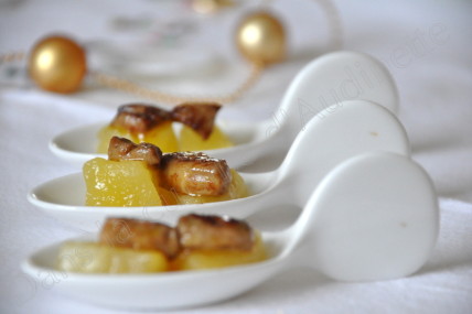 cuilleres des foie gras pomme