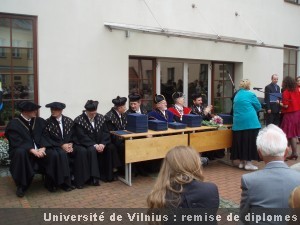 Vilnius remise de diplomes à l'Université