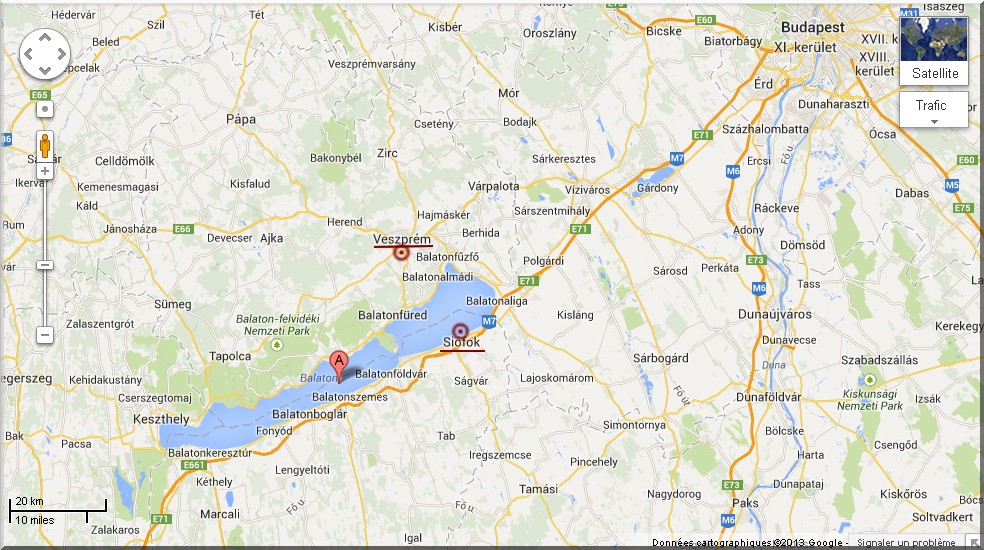 lac balaton carte google map