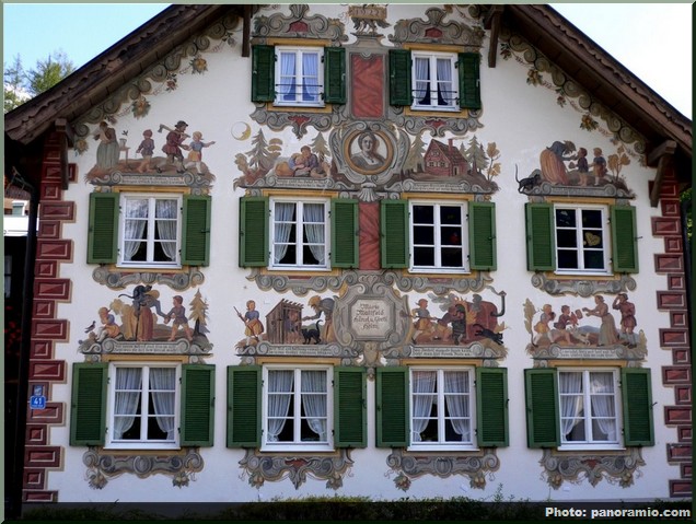 oberammergau maison facade peinte