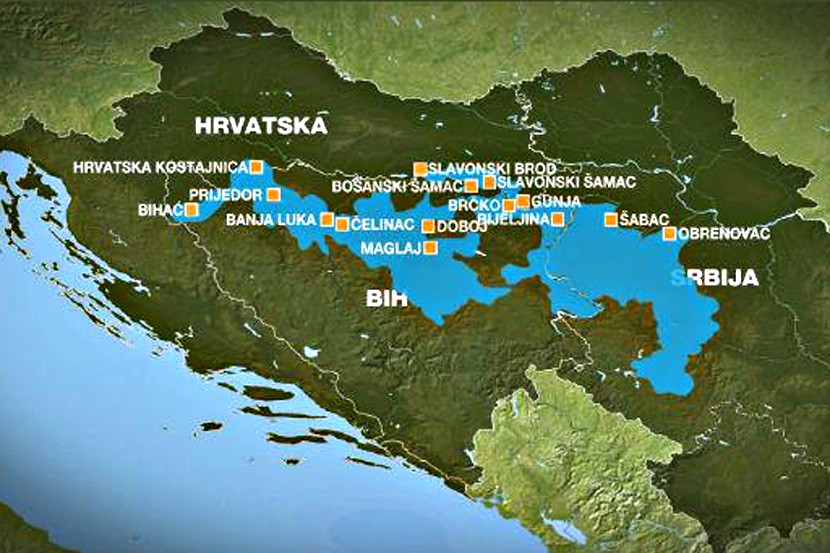 carte inondations serbie bosnie croatie