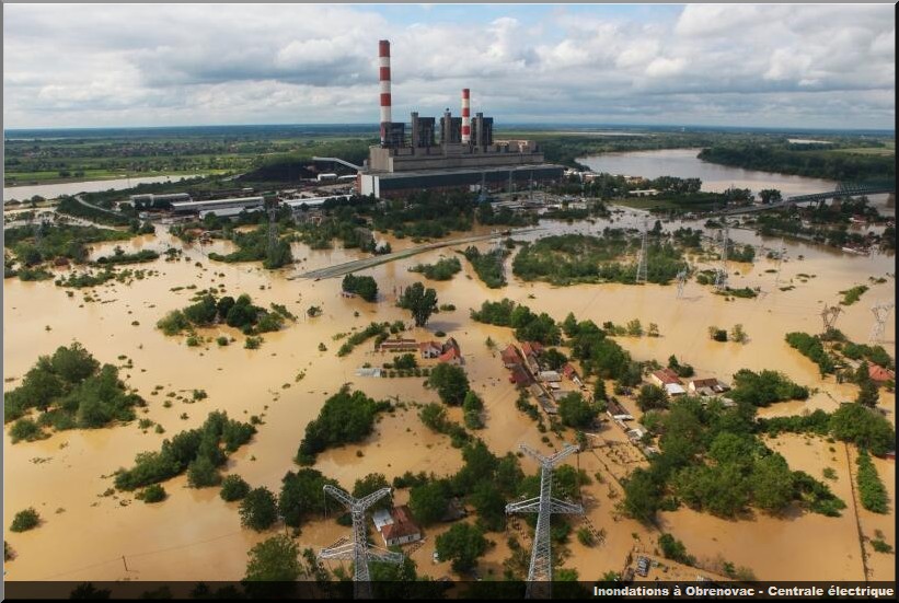 centrale electrique obrenovac inondations serbie