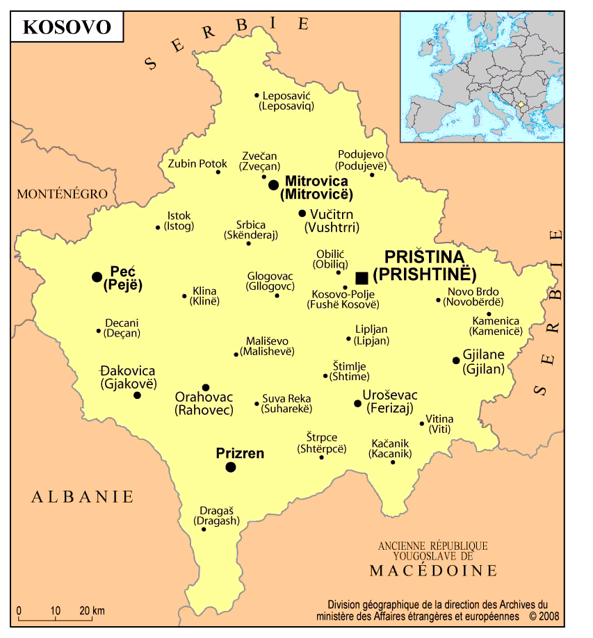 Carte Kosovo