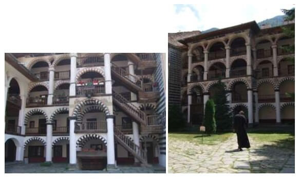 Galeries du monastère de Rila