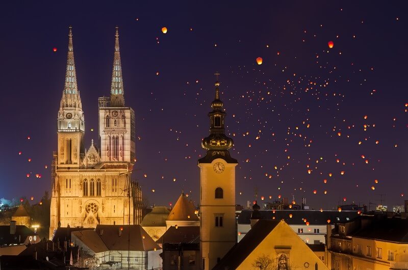 Lampions Zagreb fetes de fin d'année