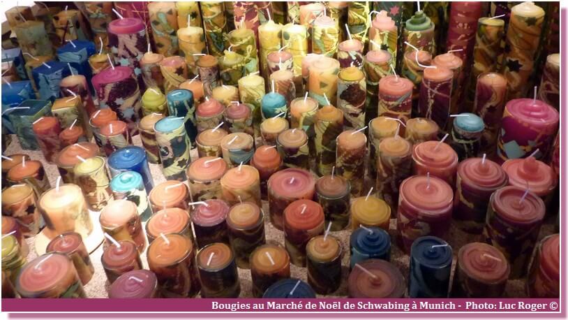 Marché de noel de Munich Schwabing bougies