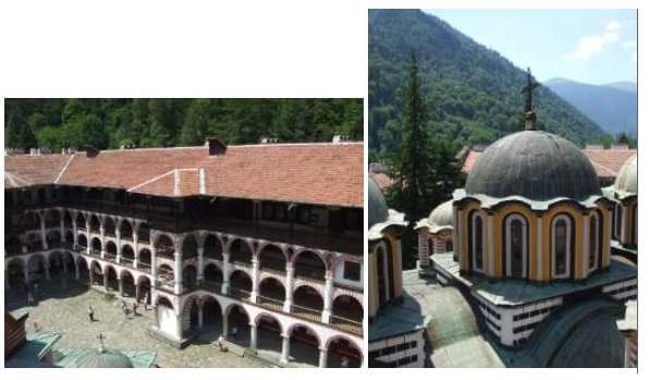 Monastère de Rila galeries et tour Hreljo