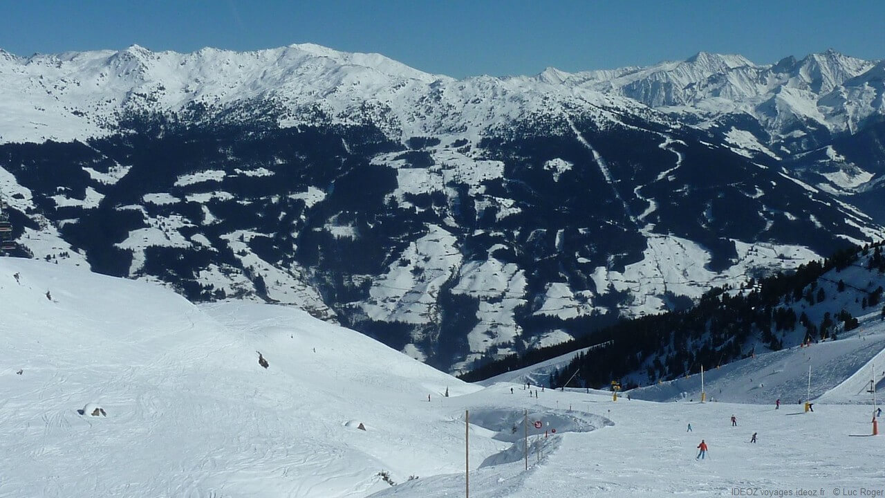 Piste de Zillertal dans les alpes tyroliennes