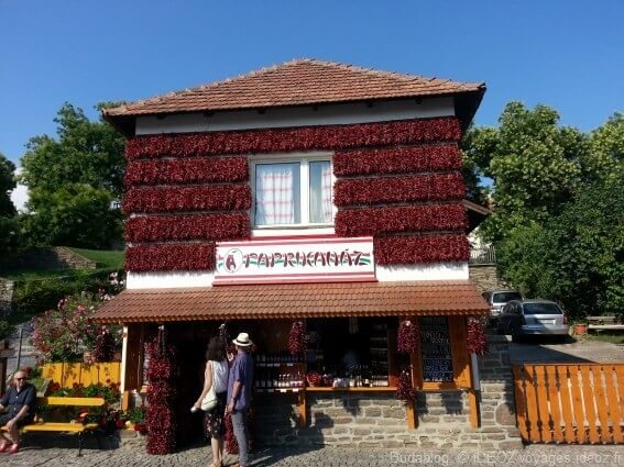 thiany Maison décorée de paprika en Hongrie