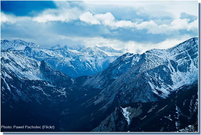 Massifs des Tatras dans la région de Zakopane en hiver