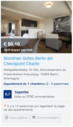 Mondrian suite appartement Berlin check point charlie