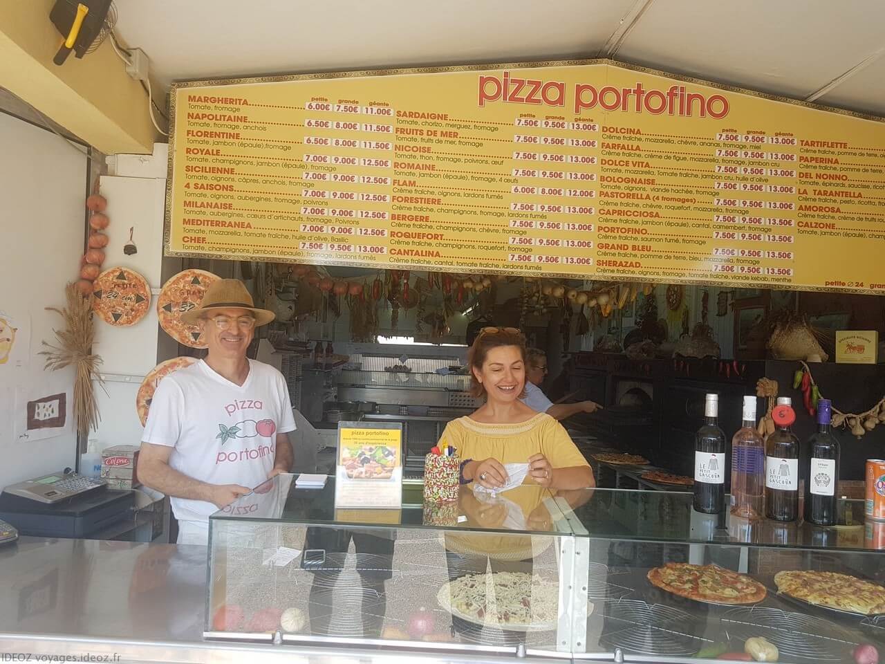 Pizza portofino à Port la nouvelle les patrons Patrick et Patrizia