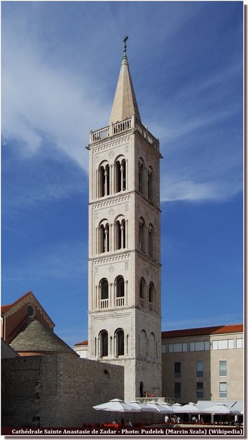 Zadar Clocher Cathédrale Sainte Anastasie