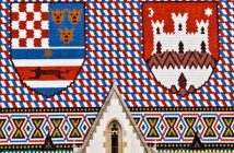Zagreb Drapeau de la Croatie sur l'église Saint Marc