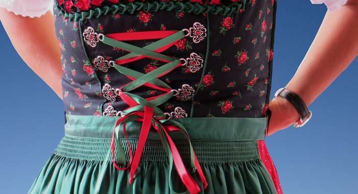 salali Dirndl rose-bleu motif de fleur style classique Mode Vêtements traditionnels Dirndl 