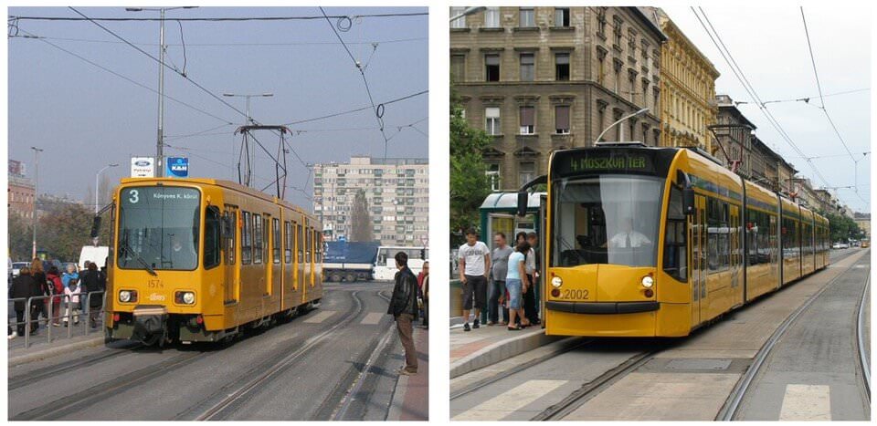 trams Budapest tramways