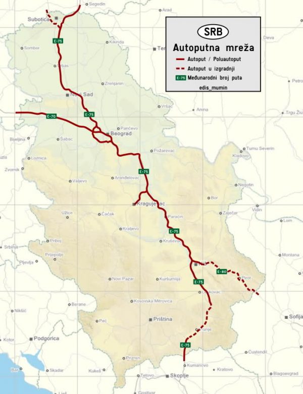 Autoroute en Serbie Qualité et Prix des autoroutes serbes