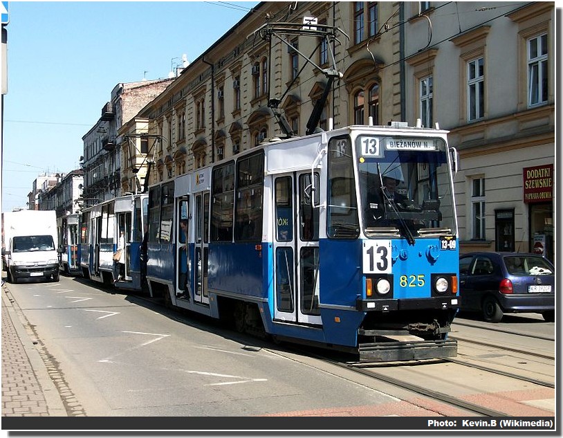 Tramway Krakow transports en commun àCracovie