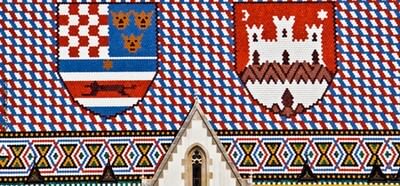 Zagreb toiture de l'église saint Marc