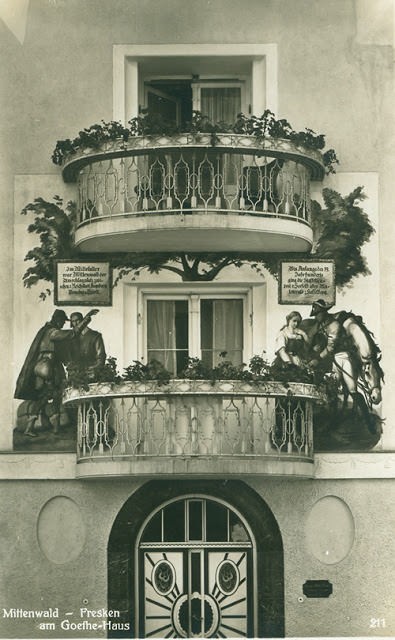 Goethehaus Mittenwald carte postale ancienne