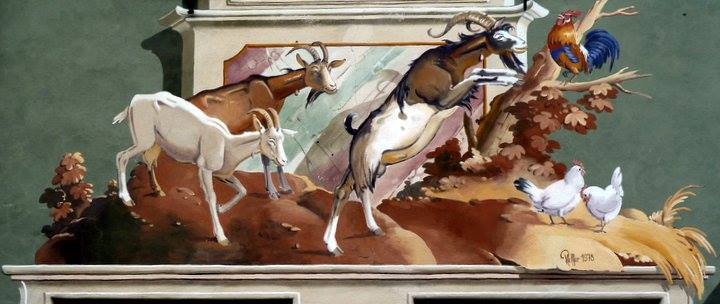 mittenwald façade peinte chèvres